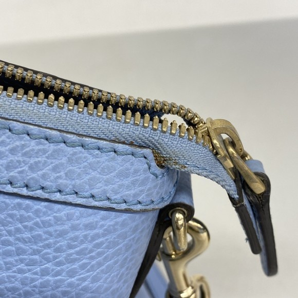 Gucci Interlocking G Handbag 449651 Leather Blue Champagne 2-Way Bag for Women - Picture 7 of 14